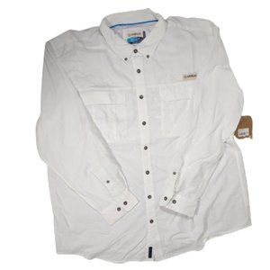 Magellan Fish Gear Bright White Long Sleeve Shirt Men's 2XL Laguna Madre